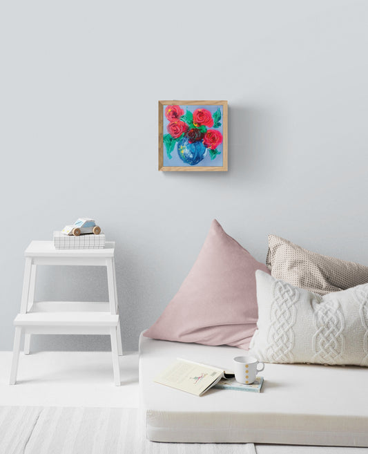 "Summer Florals" - Original Acrylic Floral Painting