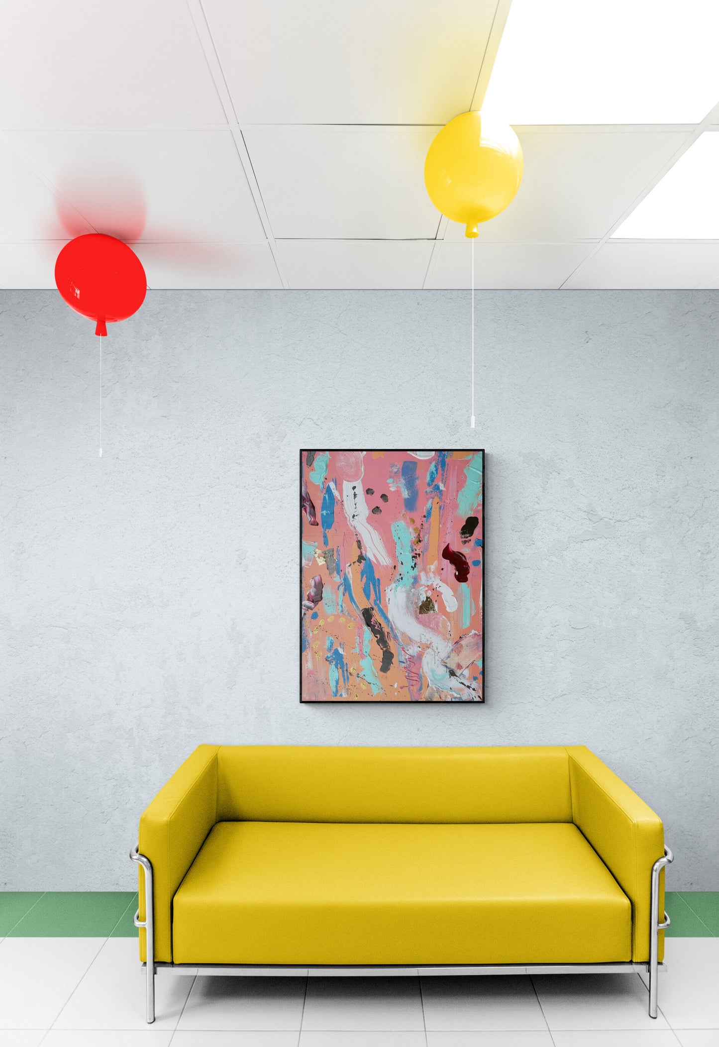 Let's Play - Original Acrylic Painting by Canadian Artist Rina Kazavchinski