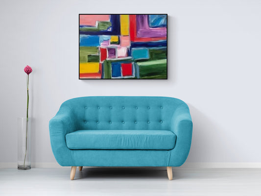 Pride Painting Art, Large Painting, Christmas Gift, LGBTQ+ Painting, Queer Gay Lesbian Art, Hand Painted Pride Flag, Rainbow Art, Gay Gift