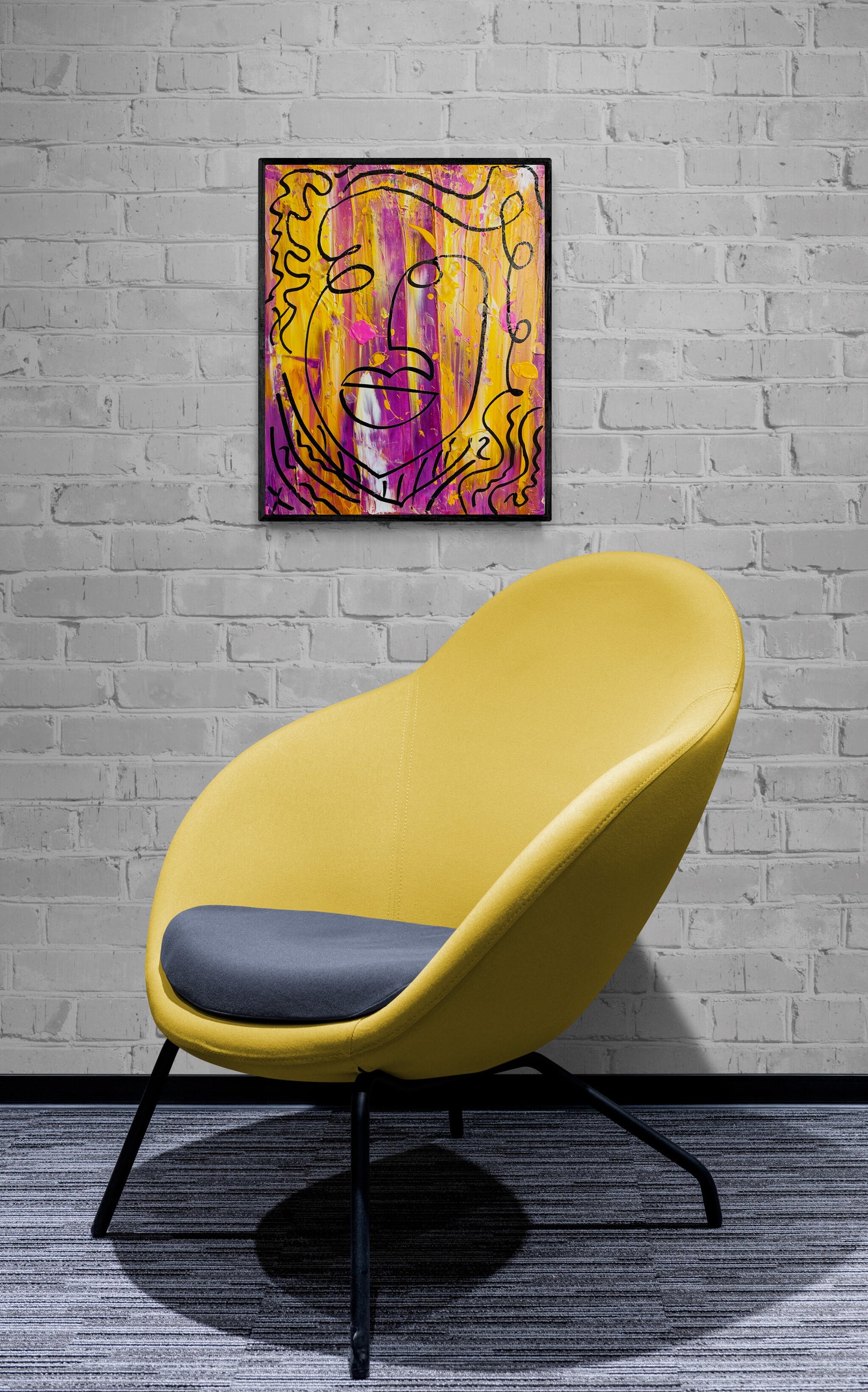 "Two Faced Cherry" - Original Acrylic Painting by Canadian Artist Rina Kazavchinski