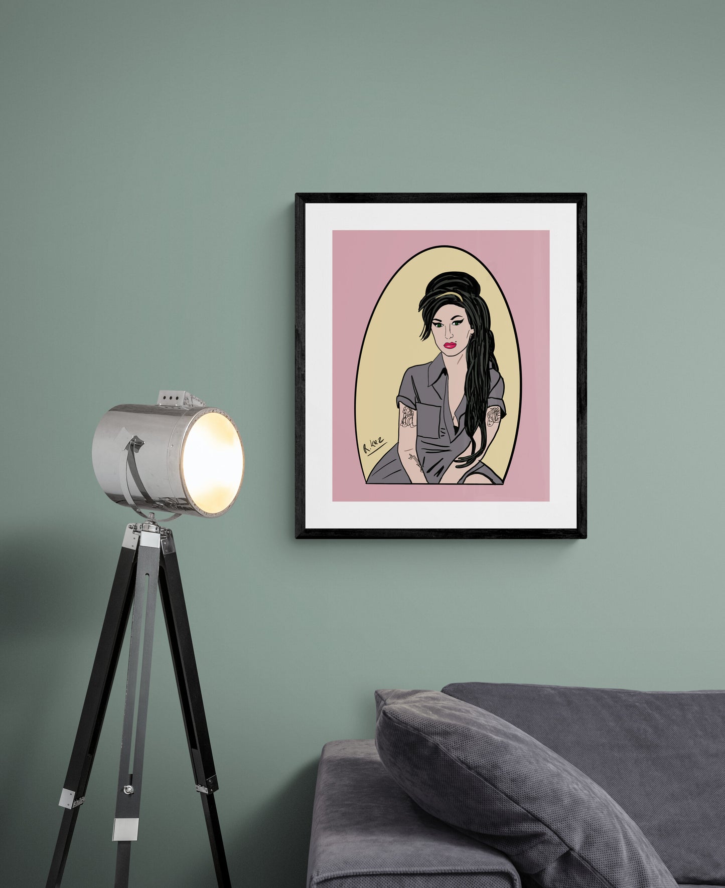 Amy Winehouse Print, Christmas Gift, Music Art, Amy Winehouse Illustration, Music Fans, Amy Winehouse Art Print, Living Room Art