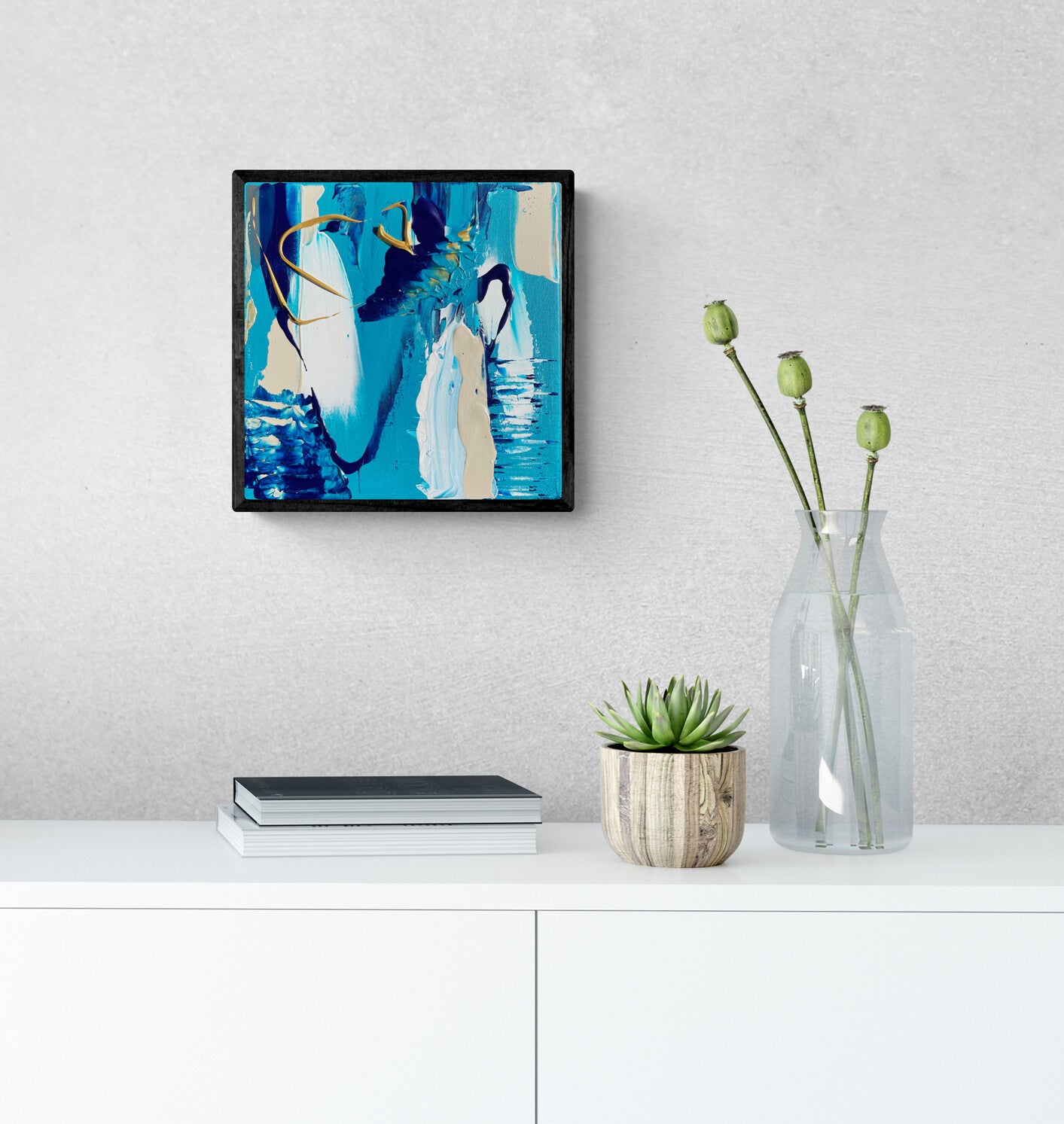 Midnight Kiss -  Original Acrylic Painting by Rina Kazavchinski