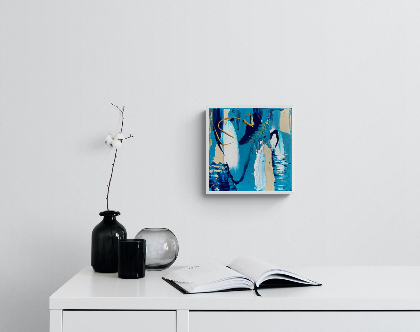 Midnight Kiss -  Original Acrylic Painting by Rina Kazavchinski