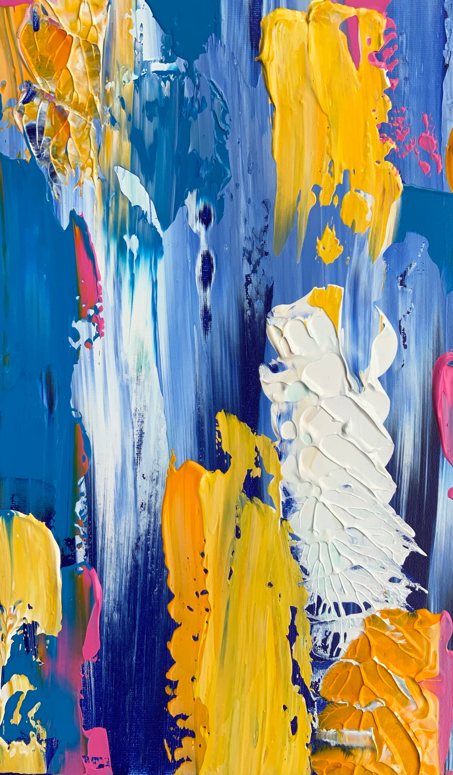 Carefree Wonder - Abstract Textured Art  -  Original Acrylic Painting