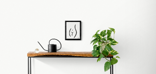 Body Positive Line Art, Curvy Front Nude Art, Female Figure Art Print, Minimalist Wall Art, Boob Art Print, Curvy Art Poster, Line Drawing