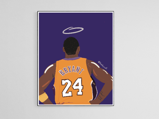 Kobe Bryant Art Print, Nba Poster, Kobe Bryant Poster, Kobe Bryant Tribute, Kobe Bryant Illustration, Black Mamba Art Print, Black Mamba