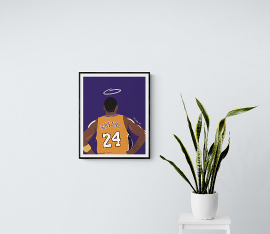 Kobe Bryant Art Print, Nba Poster, Kobe Bryant Poster, Kobe Bryant Tribute, Kobe Bryant Illustration, Black Mamba Art Print, Black Mamba
