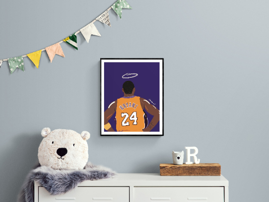 Kobe Bryant Art Print, Nba Poster, Kobe Bryant Poster, Kobe Bryant Tribute, Kobe Bryant Illustration, Black Mamba Art Print, Black Mamba