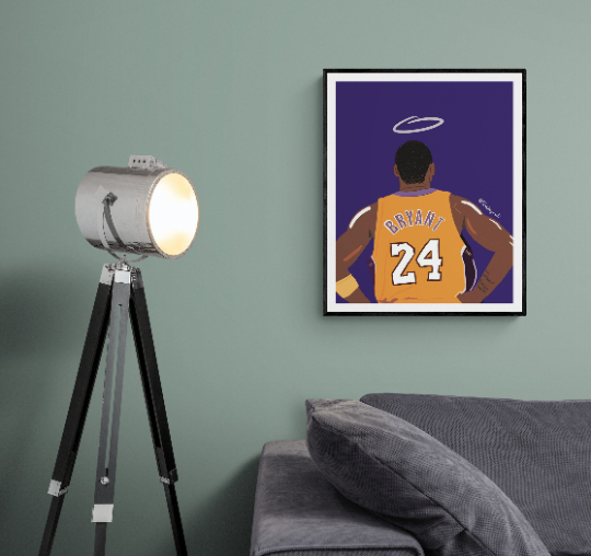 Kobe Bryant Art Print, Nba Poster, Kobe Bryant Poster, Kobe Bryant Tribute, Kobe Bryant Illustration, Black Mamba Art Print, Black Mamba
