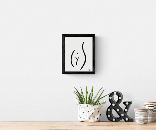 Body Positive Line Art, Curvy Front Nude Art, Female Figure Art Print, Minimalist Wall Art, Boob Art Print, Curvy Art Poster, Line Drawing