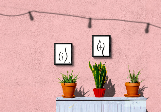 Body Positive Line Art, Set of Two Prints, Female Figure Art Print, Minimalist Wall Art, Boob Art Print, Curvy Art Poster, Line Drawing