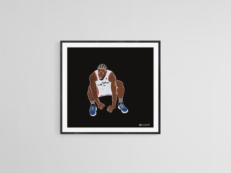 Kawhi Leonard Art Print, Buzzer Beating Shot - Toronto Raptors Poster,