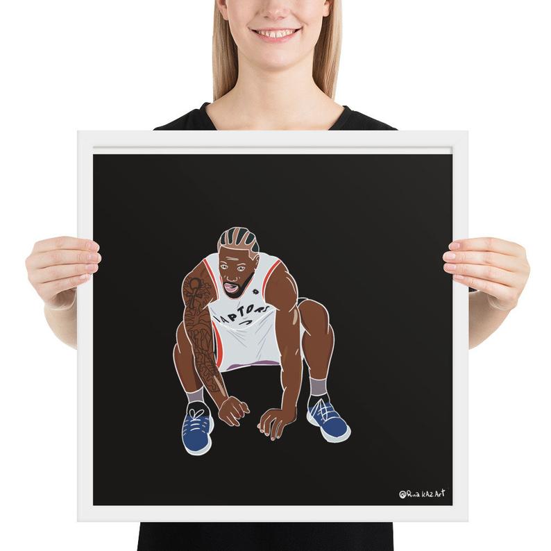 Kawhi Leonard Art Print, Buzzer Beating Shot - Toronto Raptors Poster,