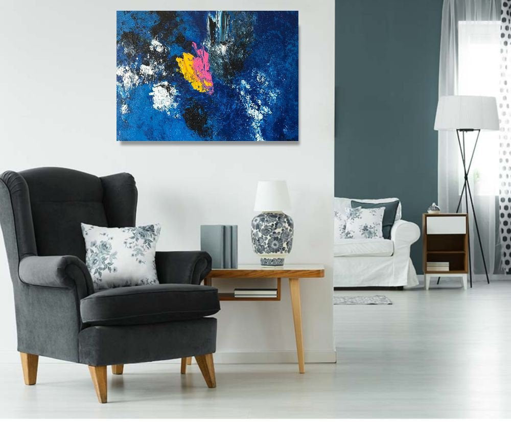 "Pink Ocean Waves" Original Acrylic Painting