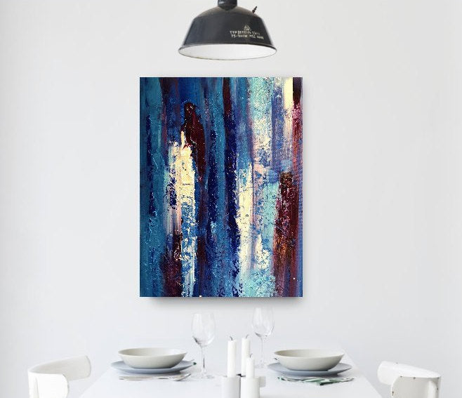 "A Winter Forest at Dawn" - Original Acrylic Painting