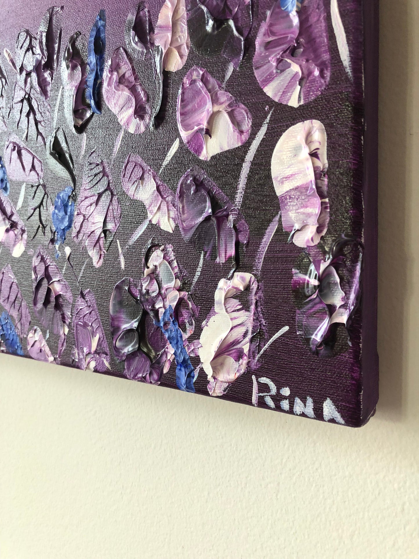 "Purple Poppy Fields" - Original Acrylic Floral Painting