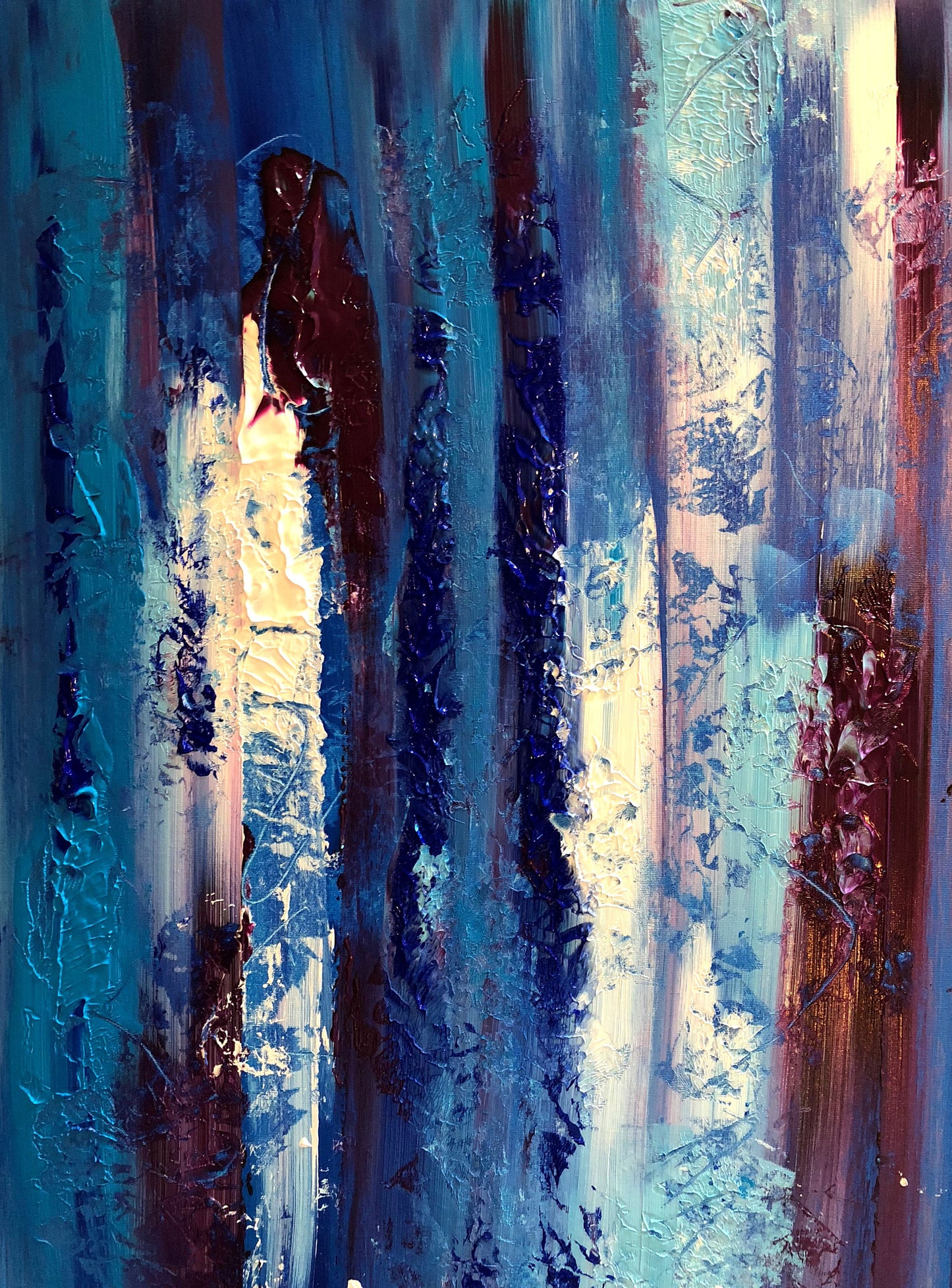 "A Winter Forest at Dawn" - Original Acrylic Painting