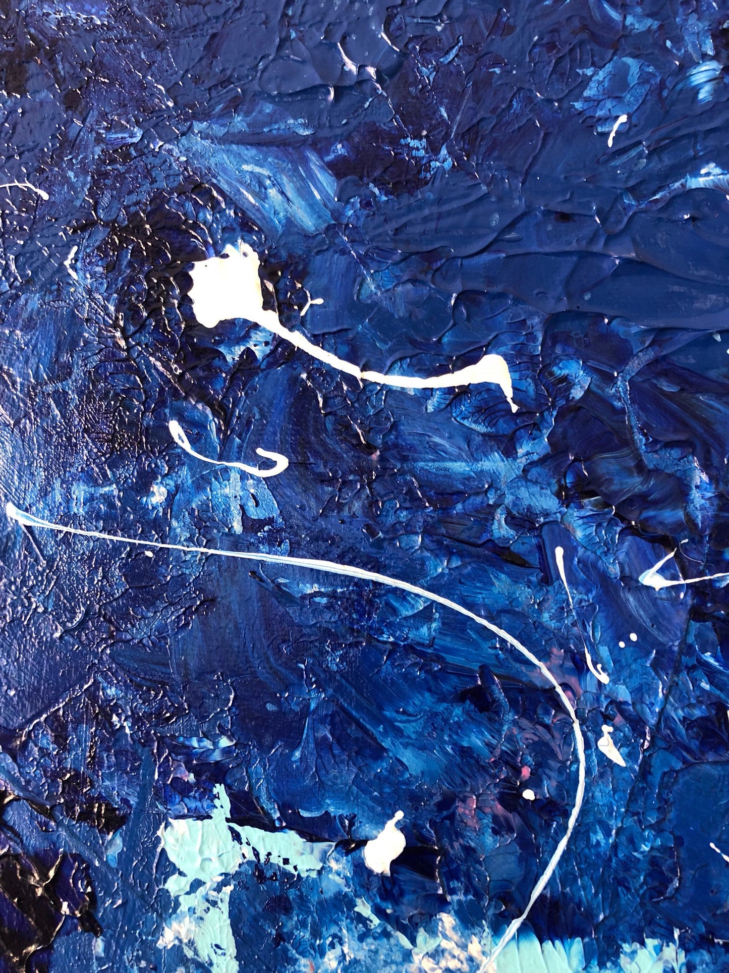 "Pink Ocean Wave" -  Original Acrylic Painting by Canadian Abstract Artist Rina Kazavchinski