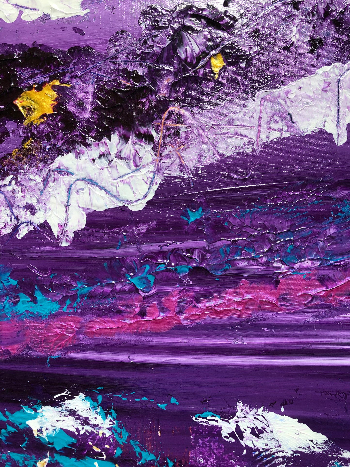 "Miami Breeze"  - Original Acrylic Painting by Canadian Artist Rina Kazavchinski