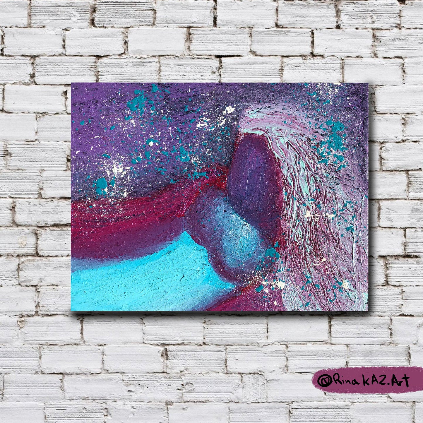 "Intergalactic Eruption Nude" - Original Acrylic Painting