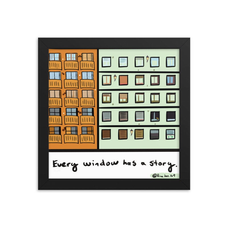 Urban City -  Art Print Giclée - Every Window Has A Story