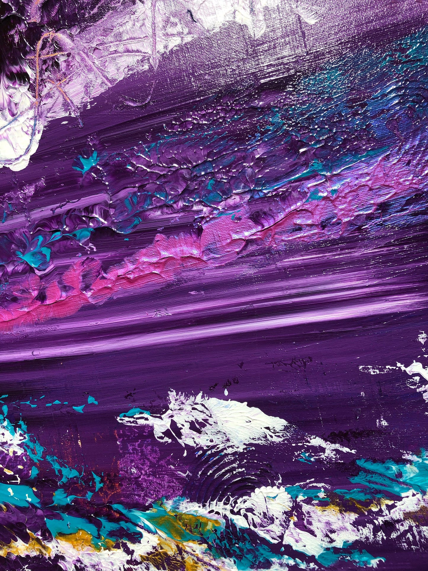 "Miami Breeze"  - Original Acrylic Painting by Canadian Artist Rina Kazavchinski