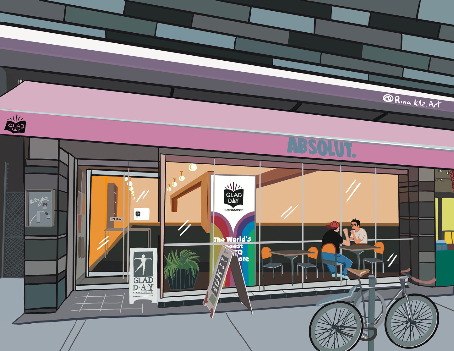 Glad Day Book Shop Toronto  Art Print  Queer Art Bookshop Giclée