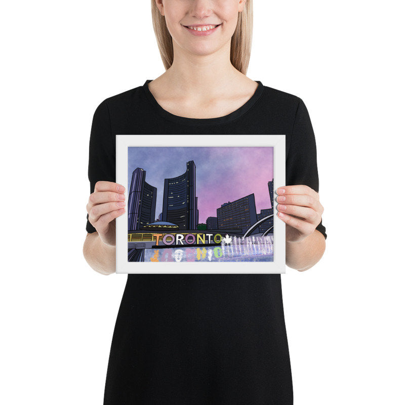 Toronto Nathan Phillips Square Art Print Giclée