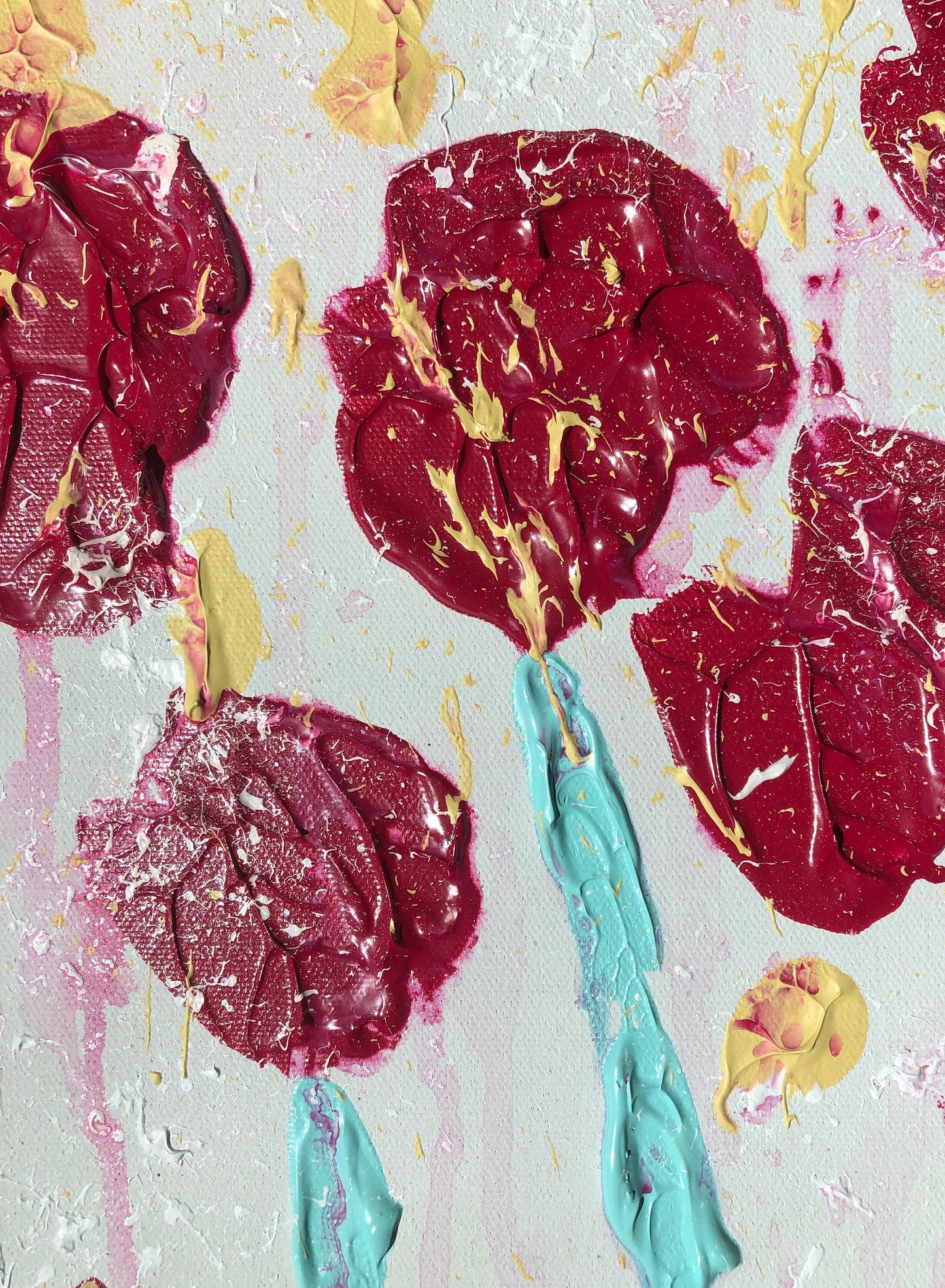 "Spring Showers on May Flowers"  -  Original Acrylic Floral Painting