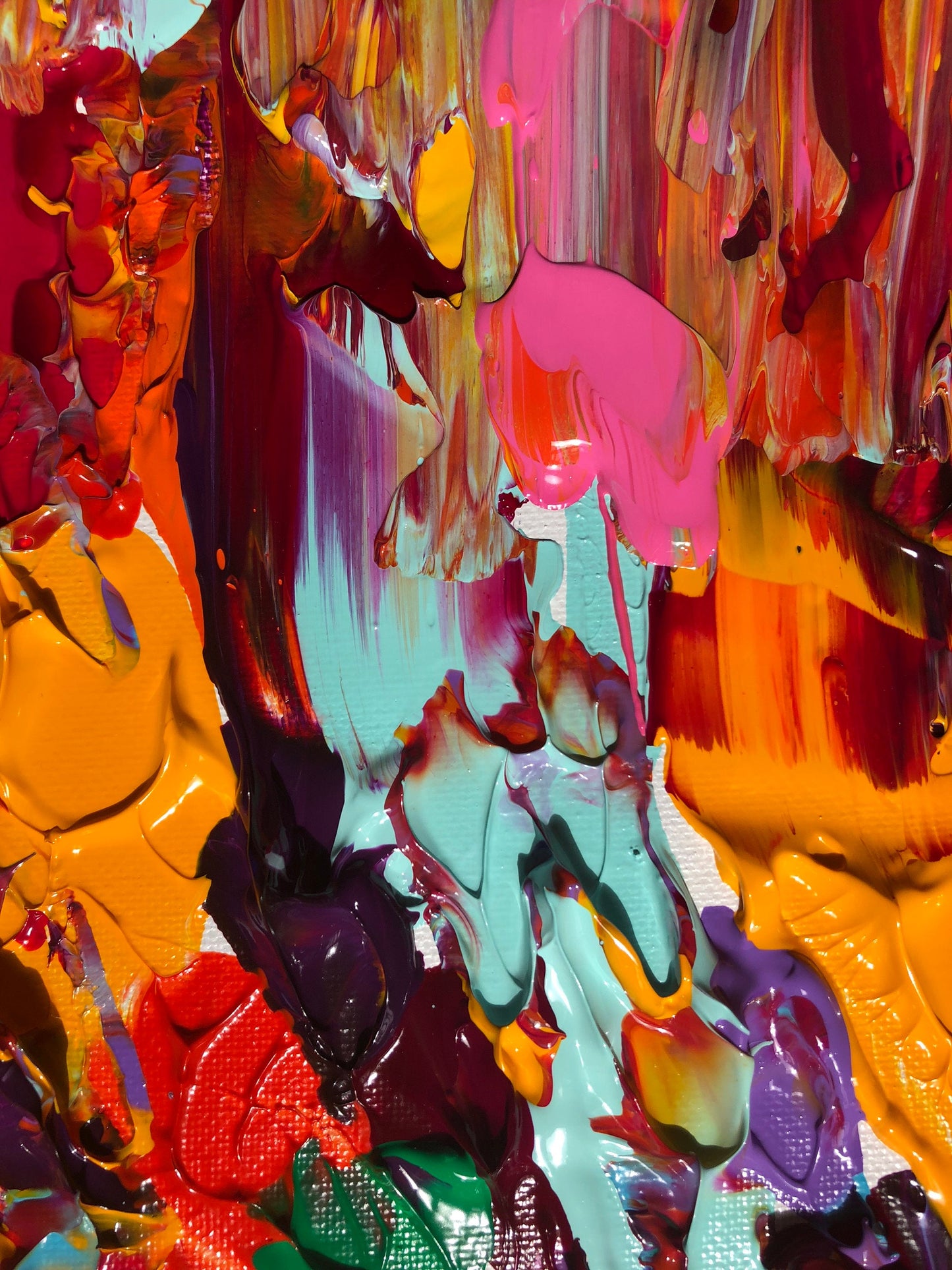 "Rainbow Rivers"  - Original Acrylic Painting Queer Art