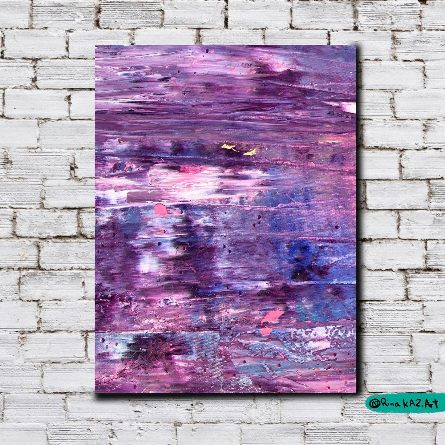 Rina Kazavchinski Purple Abstract Art