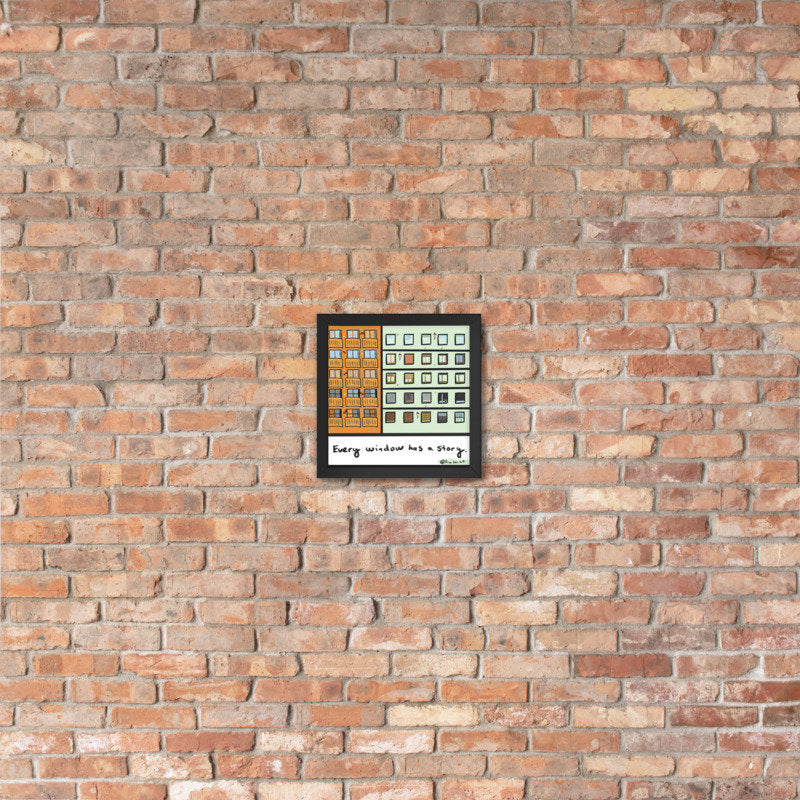 Urban City -  Art Print Giclée - Every Window Has A Story