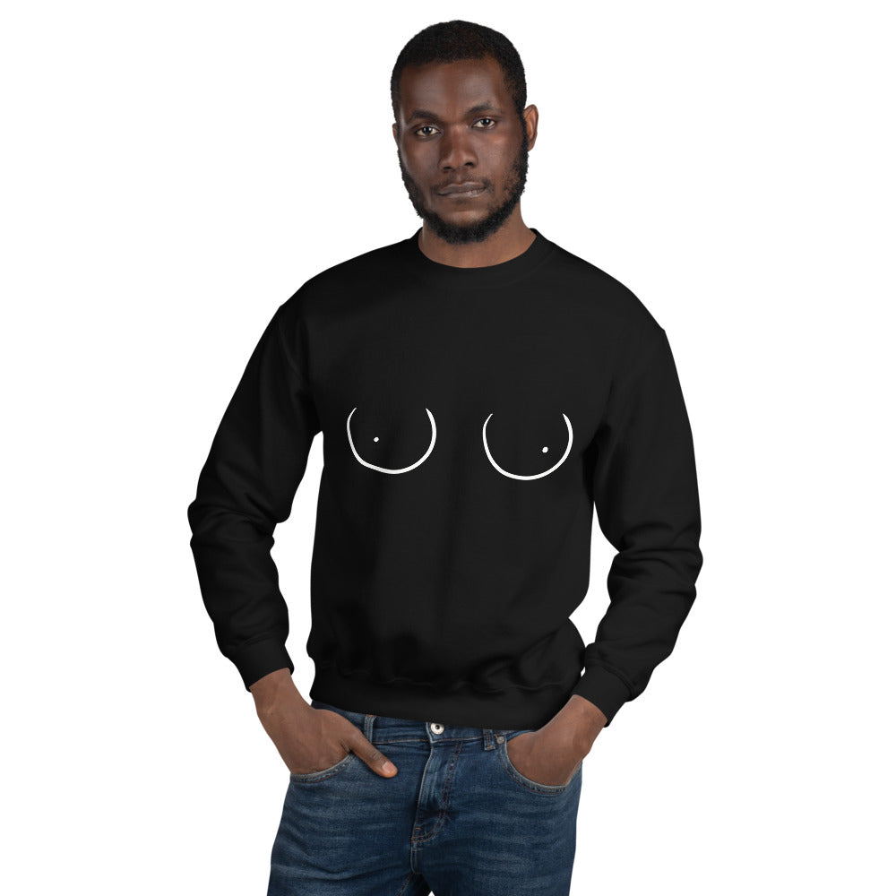Boobs Line Art Sweater, Funny Boobies, Boobs Crewneck Unisex Sweater, Pride Sweater LGBT+ Clothes, Unisex Heavy Blend Crewneck Sweatshir