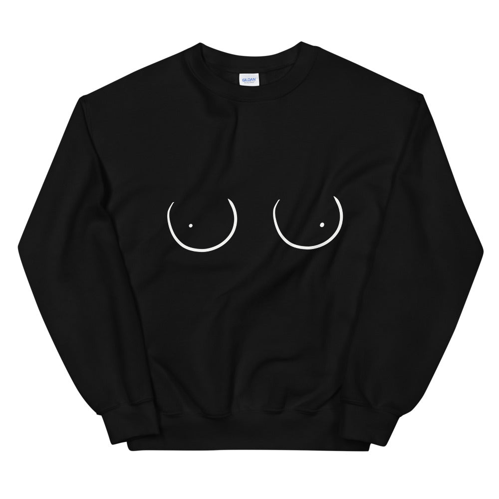 Boobs Line Art Sweater, Funny Boobies, Boobs Crewneck Unisex Sweater, Pride Sweater LGBT+ Clothes, Unisex Heavy Blend Crewneck Sweatshir