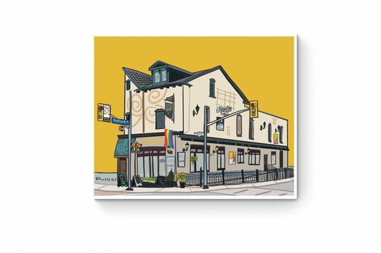 "O'Grady's Bar And Restaurant Toronto Art Print" by Canadian Artist Rina Kazavchinski