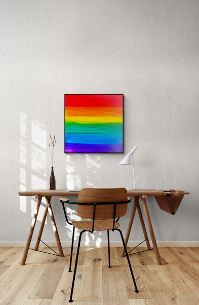 Pride in my heart - Original Acrylic Pride Painting - Pride Queer Art - by Rina Kazavchinski