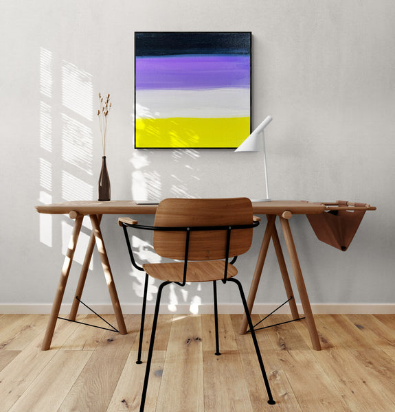 Custom Non-Binary Flag Painting -  Pride Flag Original Acrylic Painting - by Rina Kazavchinski