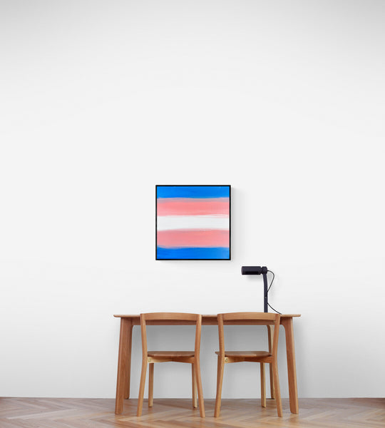 Custom Trans Flag Painting -  Pride Flag Original Acrylic Painting - by Rina Kazavchinski
