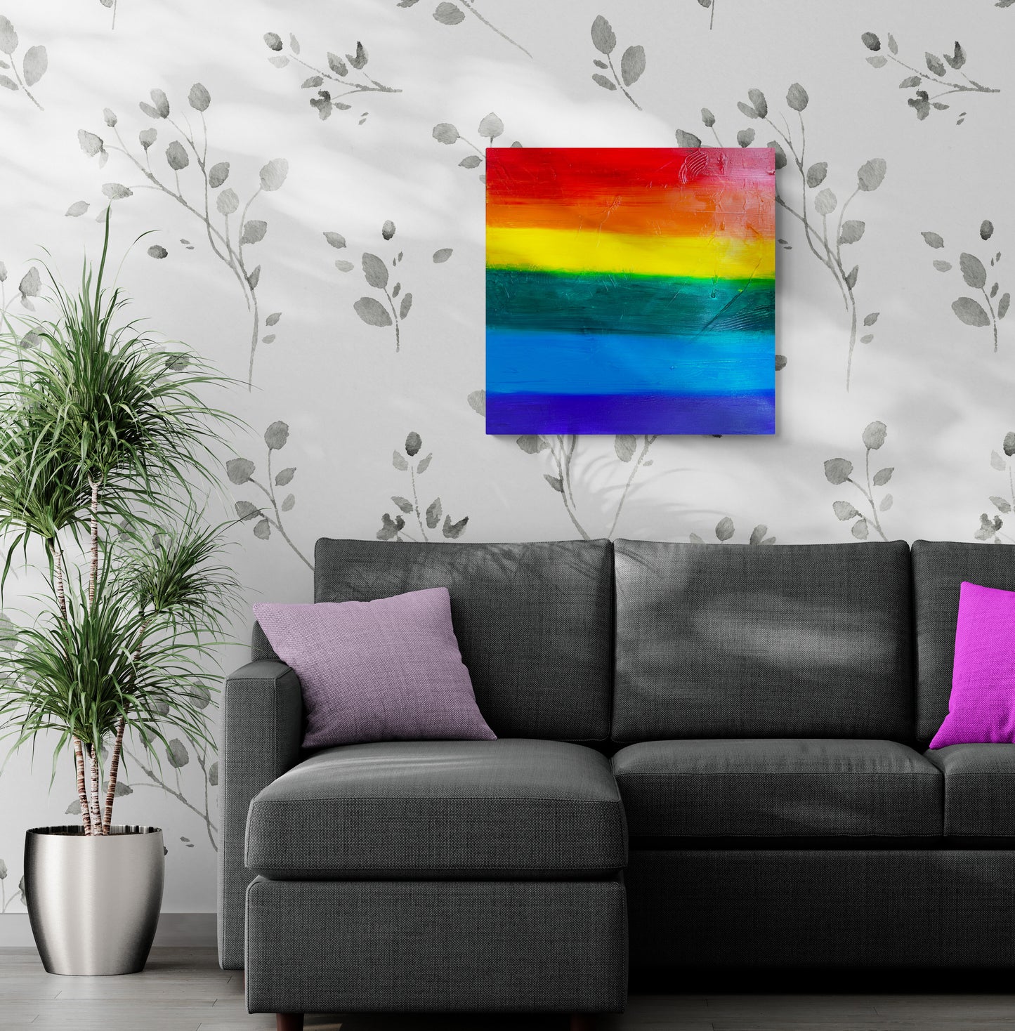 Pride in my heart - Original Acrylic Pride Painting - Pride Queer Art - by Rina Kazavchinski