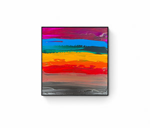 The Philly Rainbow Pride Flag,- Original Acrylic Painting - Pride Queer Art - by Rina Kazavchinski