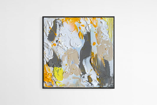 Yellow Hope Abstract Painting by Canadian Abstract Artist Rina Kazavchinski