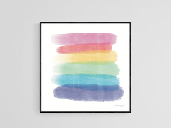 Rainbow Art Print, Pride Painting, LGBTQ, Pride, Gay Flag, Gay Pride, Gay, Queer, Gay Art, Rainbow, Queer art, gay gift, Christmas gift
