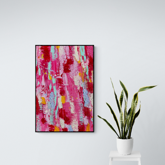 Blooming Home -  Original Abstract Painting by Canadian Abstract Artist Rina Kazavchinski
