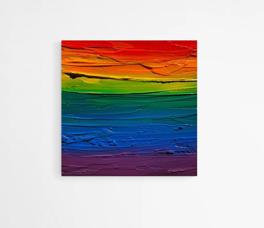 My First Pride - Original Acrylic Painting - Pride Queer Art - by Rina Kazavchinski