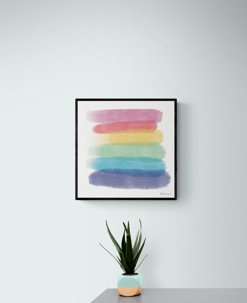 Rainbow Art Print, Pride Painting, LGBTQ, Pride, Gay Flag, Gay Pride, Gay, Queer, Gay Art, Rainbow, Queer art, gay gift, Christmas gift