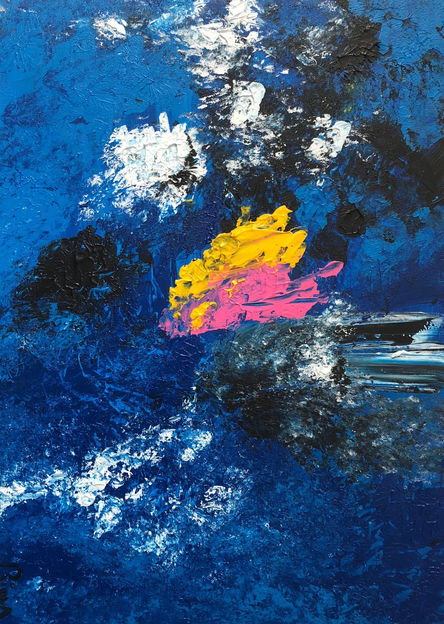 "Pink Ocean Waves" Original Acrylic Painting