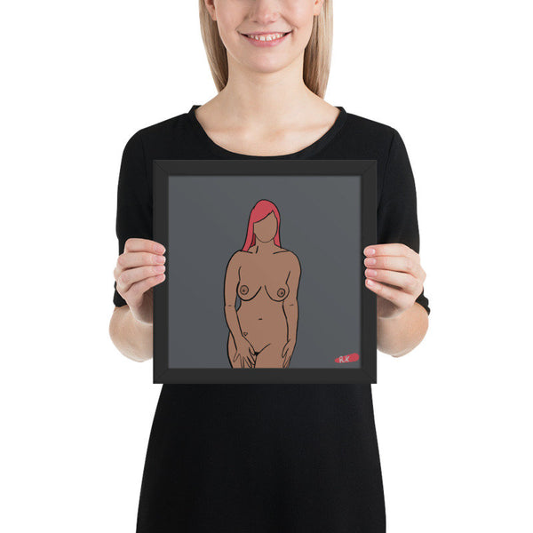 Nude Girl -  Art Print Nude Digital Print Giclée - Red Lady